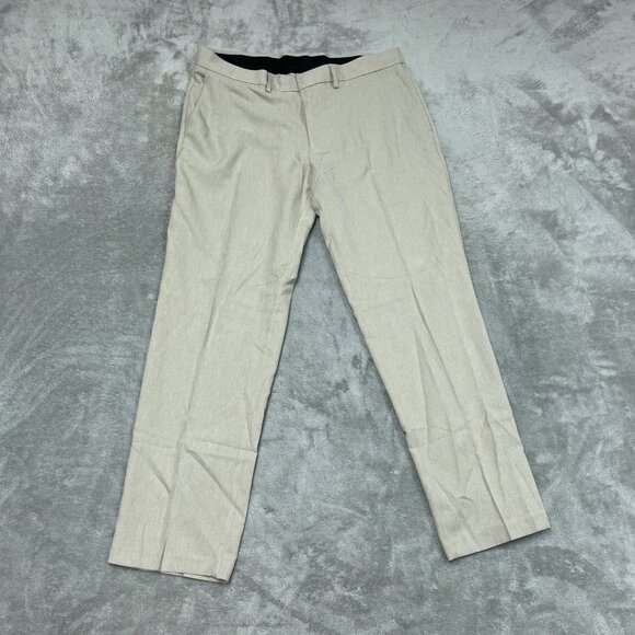 Kenneth Cole Slim Fit Beige Performance Dress Pants 36x30 a1274 - Picture 1 of 6